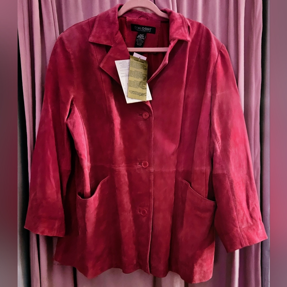 Dialogue Genuine Suede Leather Jacket